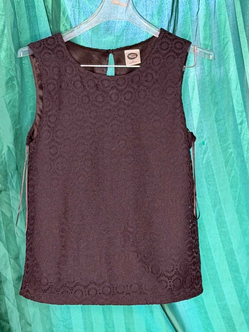 Disney Minnie Rocks the Dots Girls Top - Chic Black Lace Blouse